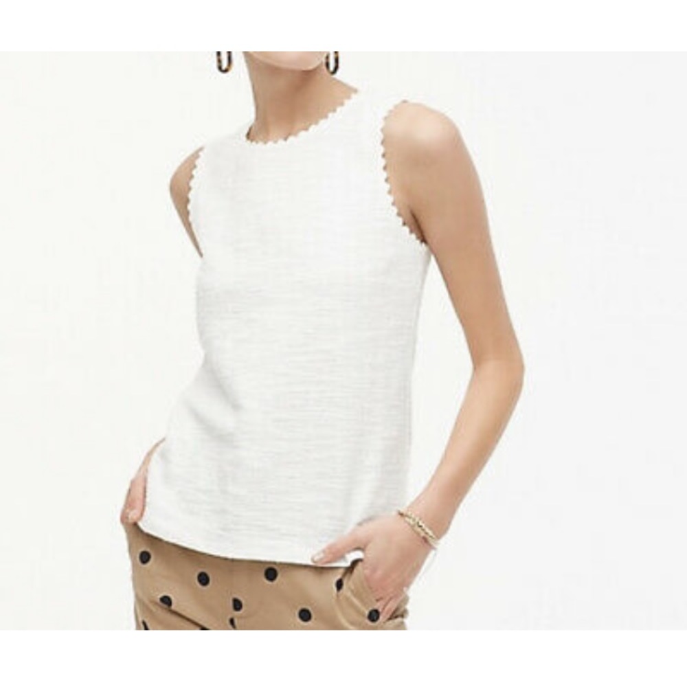White textured J. Crew tank